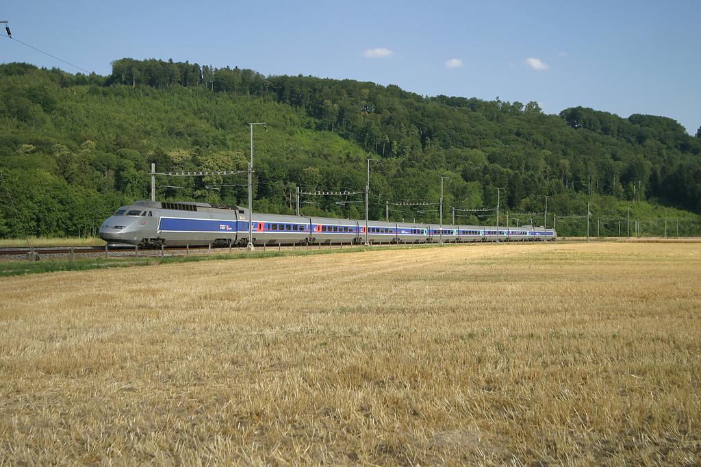 Photo d'une TGV, Prise à Daillens le 10 juillet 2003 05:54